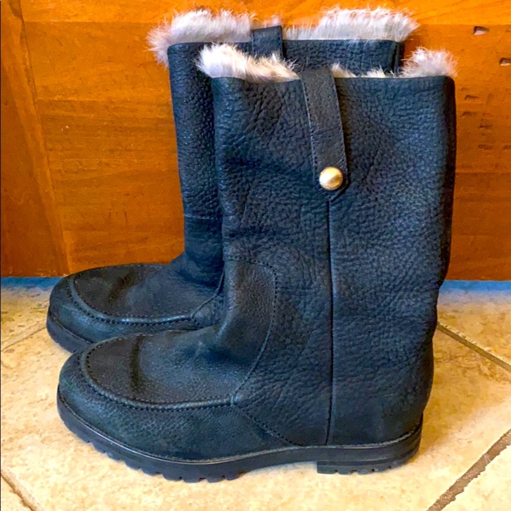 Jimmy Choo Rabbit fur lined boots